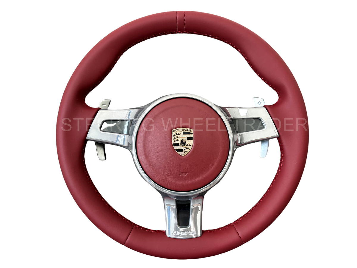 Porsche 911 997 991 TurboS GT 981 987 Panamera Cayenne Sport Steering Wheel Red
