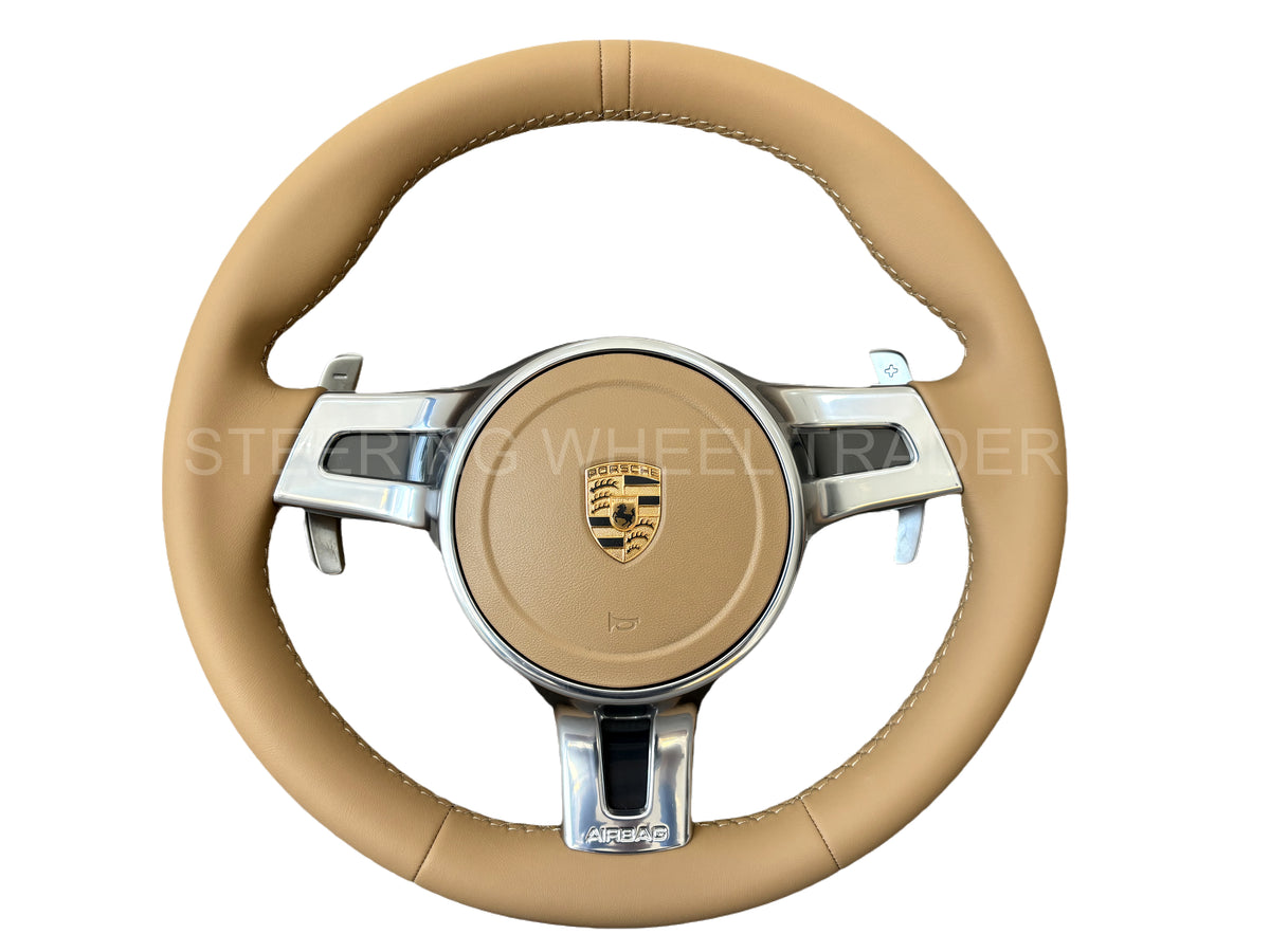 Porsche 911 997 991 Turbo GT 981 987 Panamera Cayenne Sport Steering Wheel Beige
