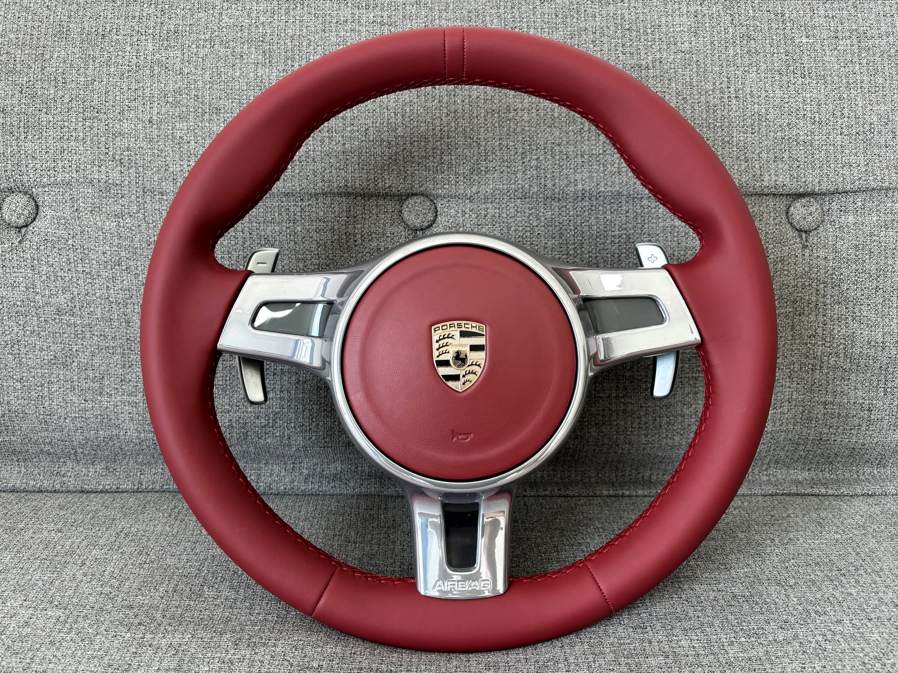Porsche 911 997 991 TurboS GT 981 987 Panamera Cayenne Sport Steering Wheel Red