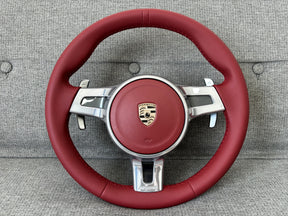 Porsche 911 997 991 TurboS GT 981 987 Panamera Cayenne Sport Steering Wheel Red