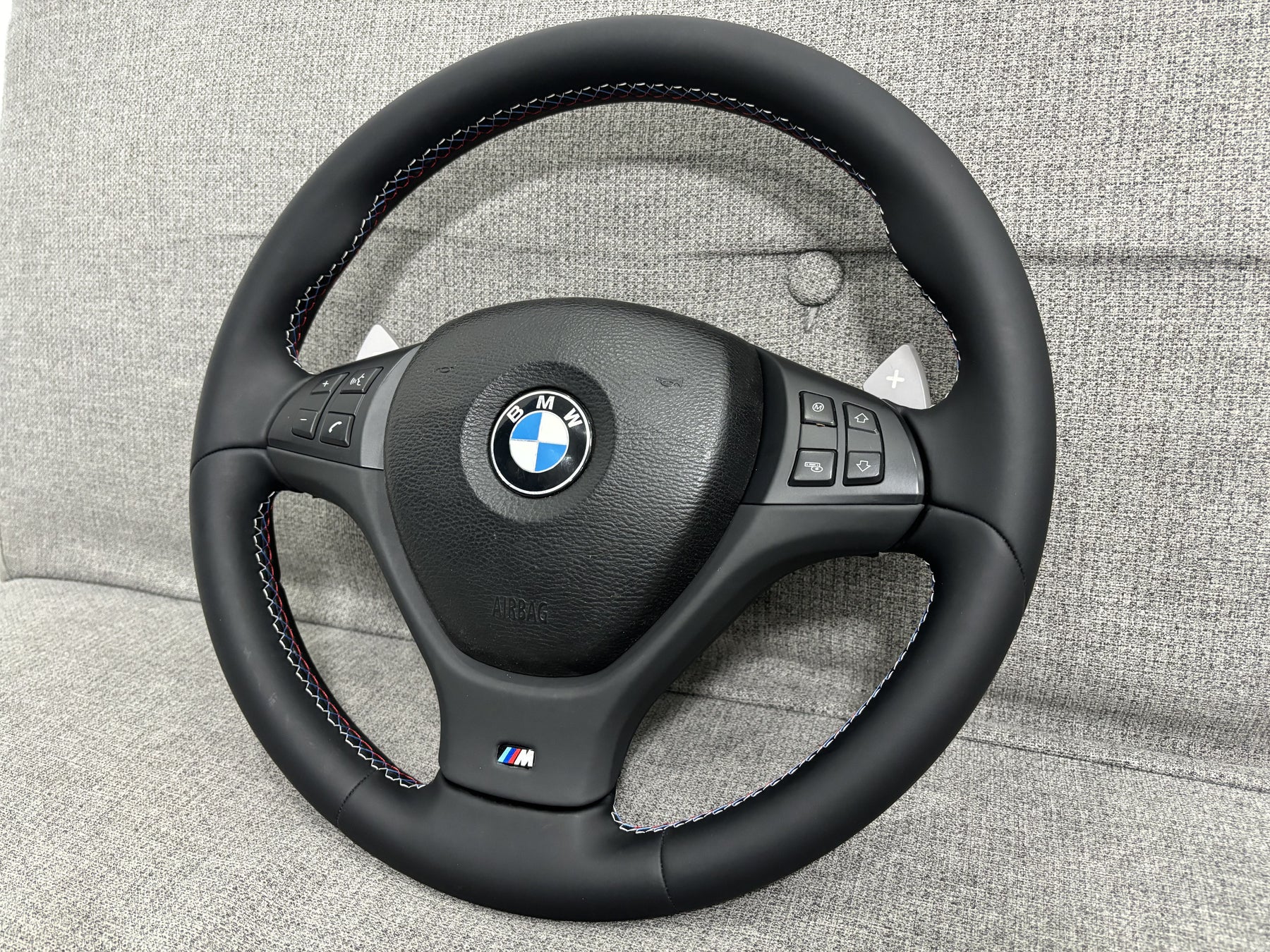 BMW E70 X5M E71 X6M Leather M Steering Wheel DCT Paddle Shifter Refurbished New