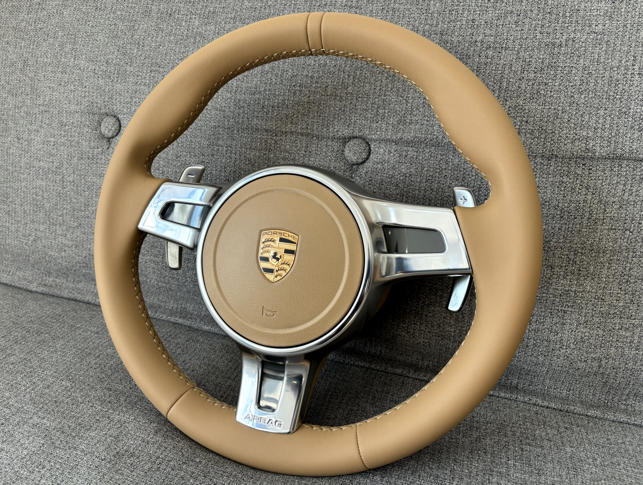 Porsche 911 997 991 Turbo GT 981 987 Panamera Cayenne Sport Steering Wheel Beige
