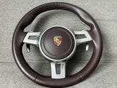 Porsche 911 991 997 Cayman 981 718 GT Sport Steering Wheel With Paddles Brown