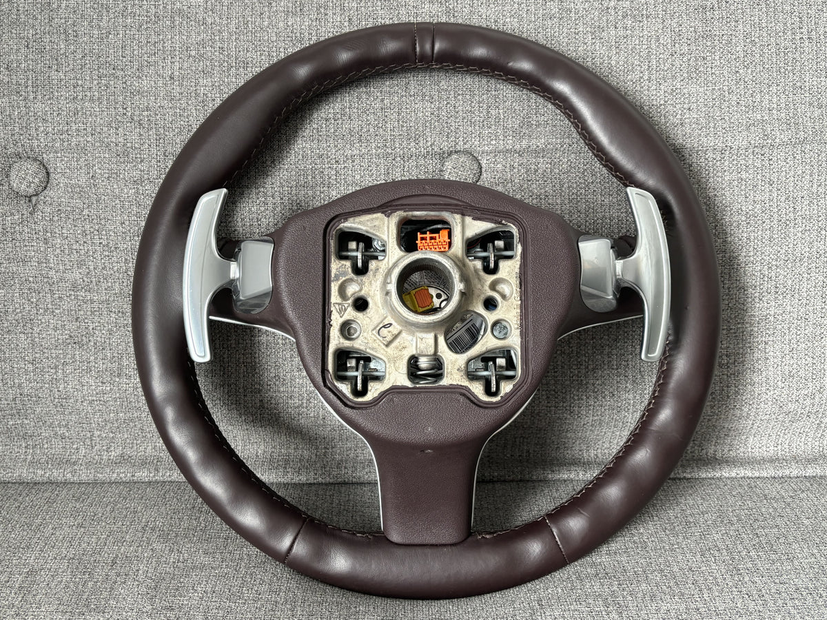 Porsche 911 991 997 Cayman 981 718 GT Sport Steering Wheel With Paddles Brown