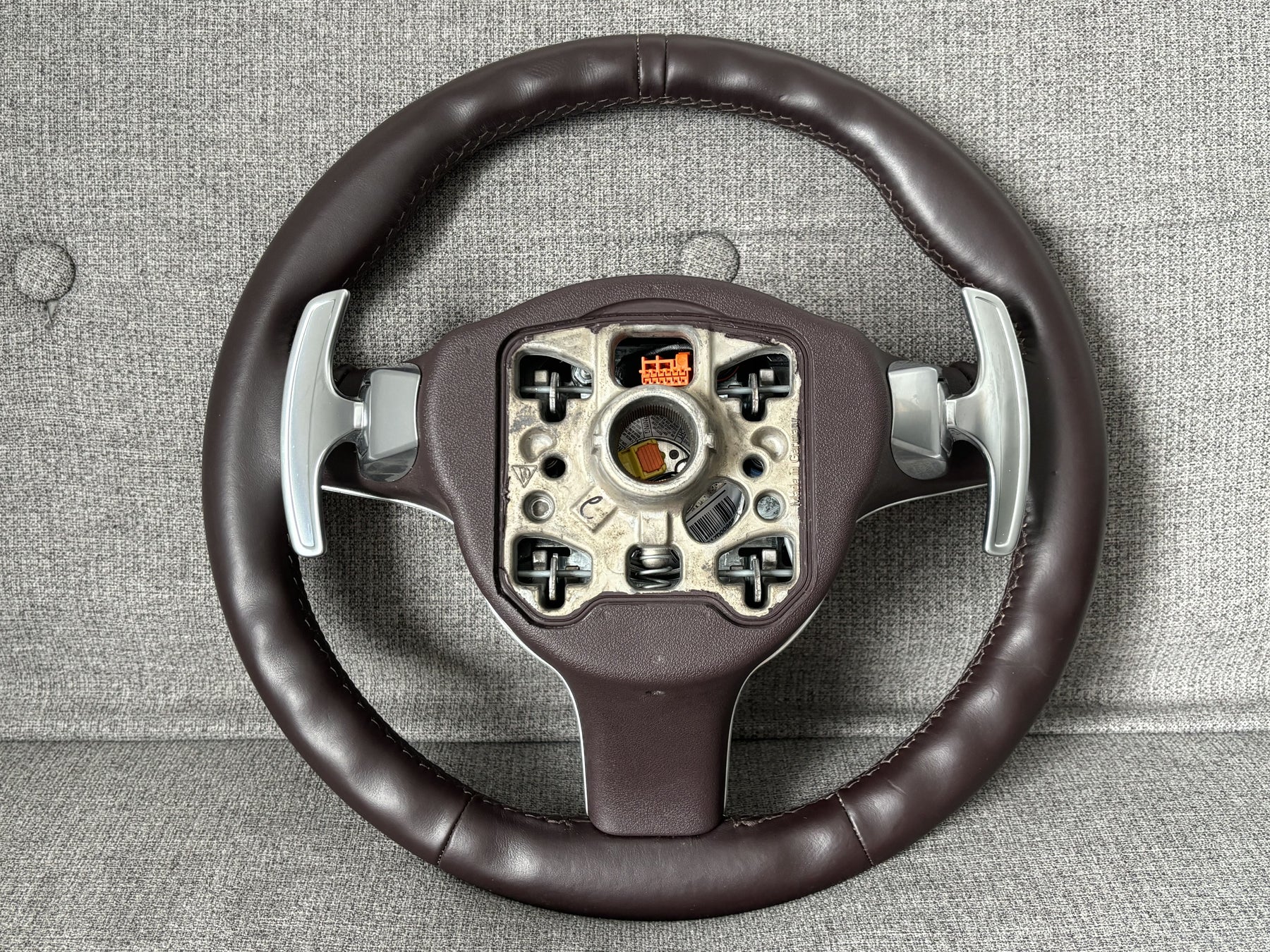 Porsche 911 991 997 Cayman 981 718 GT Sport Steering Wheel With Paddles Brown