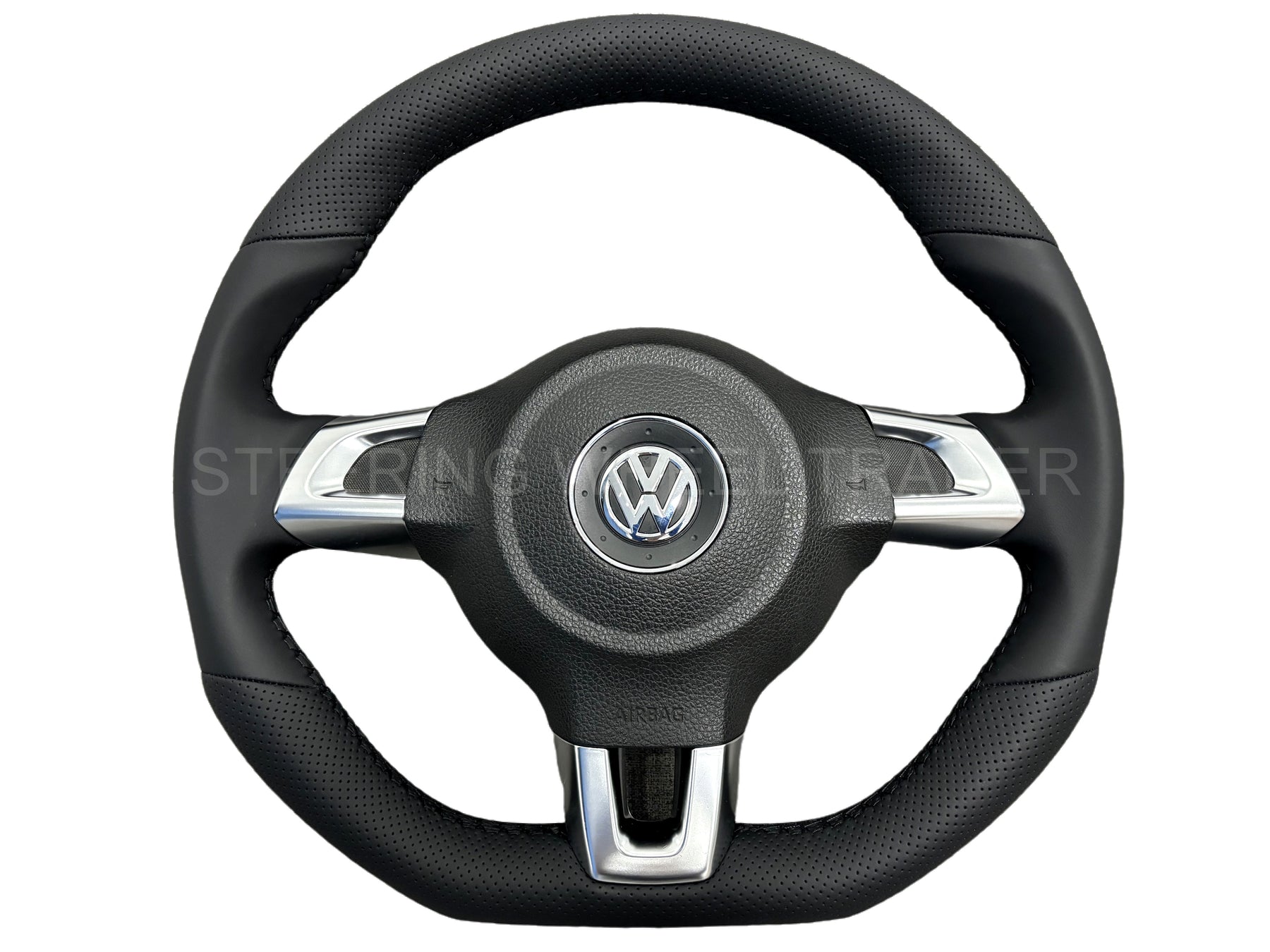 VW GOLF MK4 GTI GTD PASSAT B5 BORA Leather Flat Bottom Steering Wheel Manual