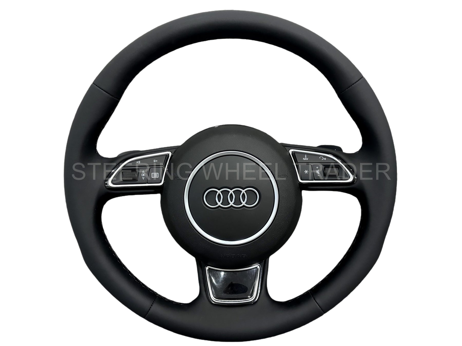 Audi A1 A3 Q3 S1 S3 SQ3 8X 8U 8V Round Leather Steering Wheel With Paddles