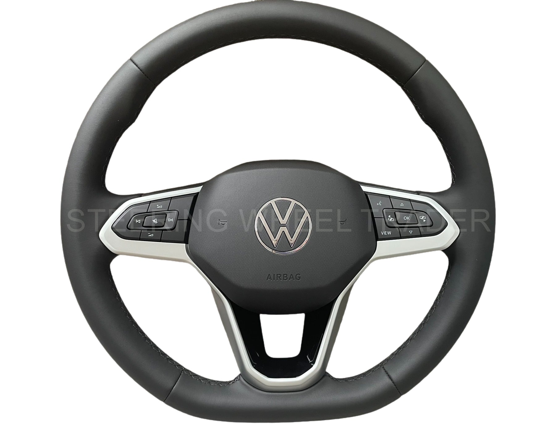 VW POLO CADDY TIGUAN T-ROC T7 GOLF TOURAN JETTA Leather Steering Wheel Manual