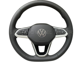 VW POLO CADDY TIGUAN T-ROC T7 GOLF TOURAN JETTA Leather Steering Wheel Manual