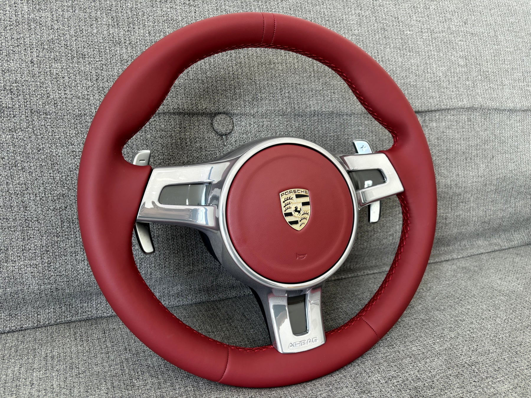 Porsche 911 997 991 TurboS GT 981 987 Panamera Cayenne Sport Steering Wheel Red