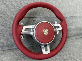 Porsche 911 997 991 TurboS GT 981 987 Panamera Cayenne Sport Steering Wheel Red