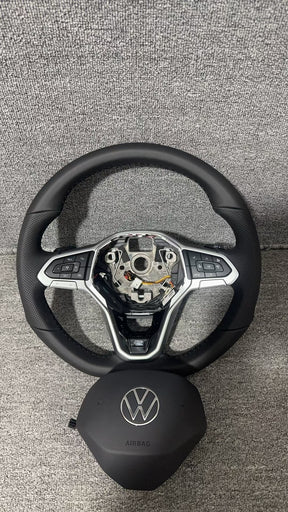 VW GOLF PASSAT CADDY TIGUAN TROC T7 Flat Bottom Steering Wheel ACC Heated Paddle