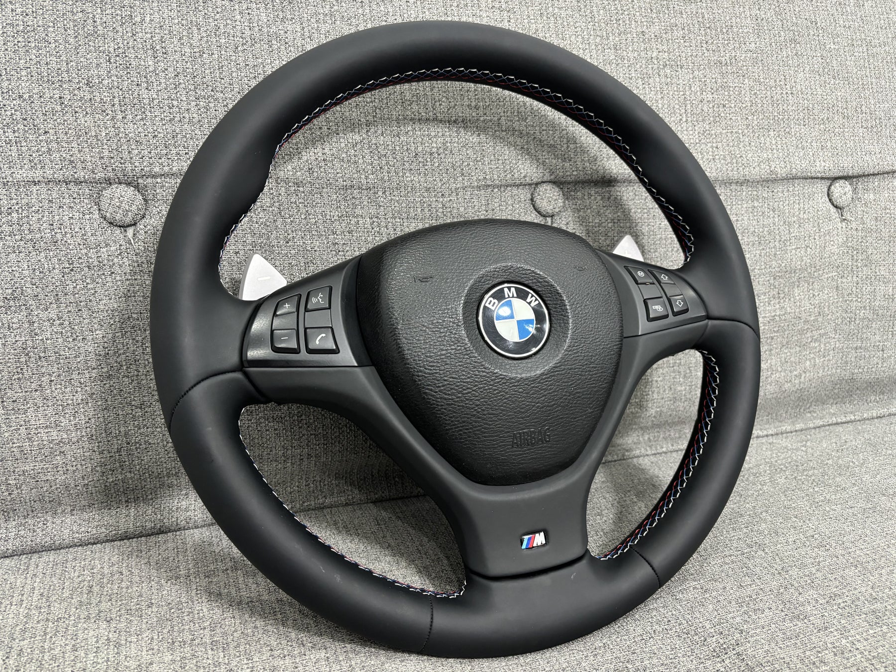 BMW E70 X5M E71 X6M Leather M Steering Wheel DCT Paddle Shifter Refurbished New
