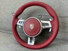Porsche 911 997 991 TurboS GT 981 987 Panamera Cayenne Sport Steering Wheel Red