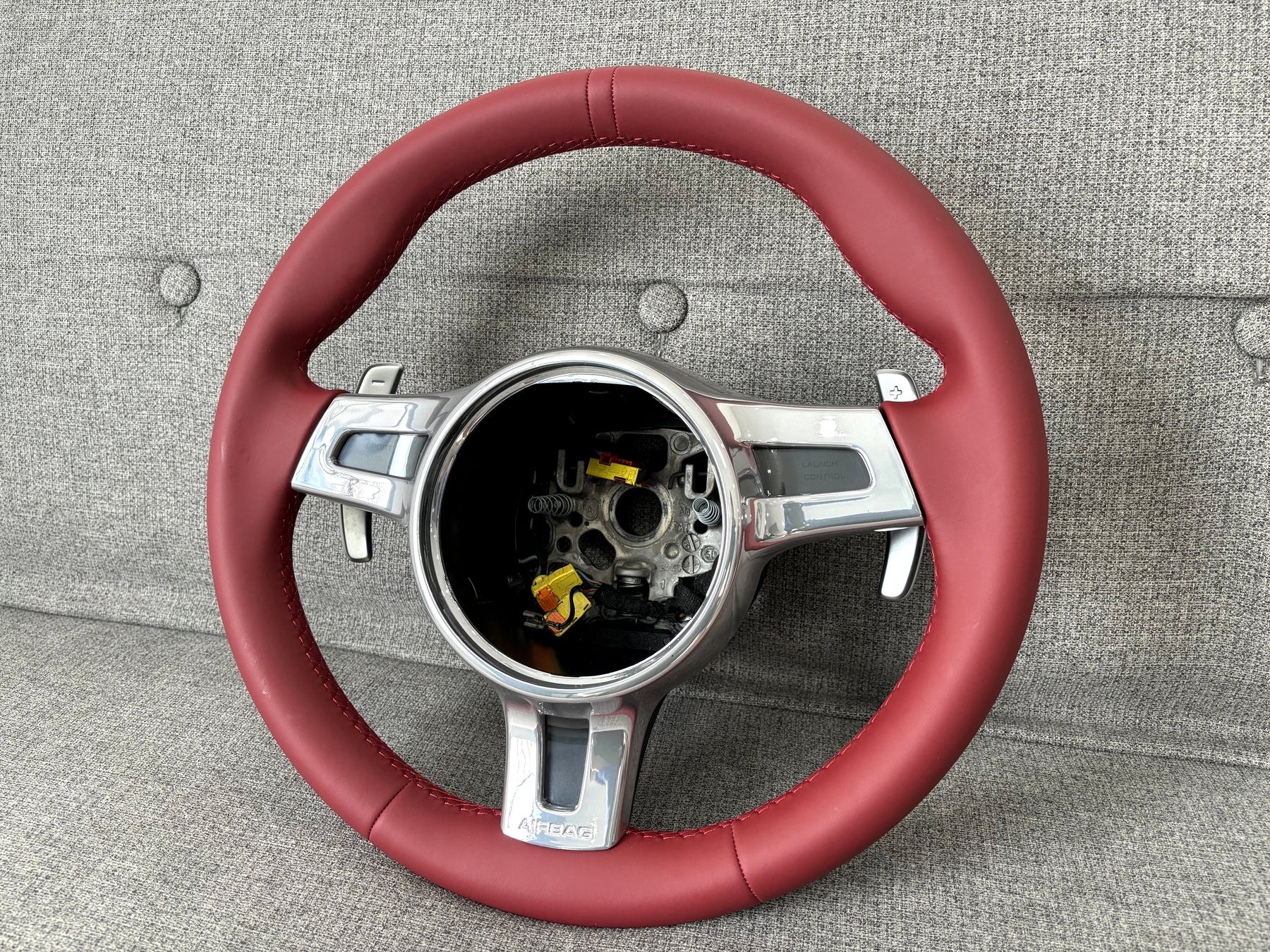 Porsche 911 997 991 Turbo GT 981 987 Panamera Cayenne Sport Steering Wheel Red