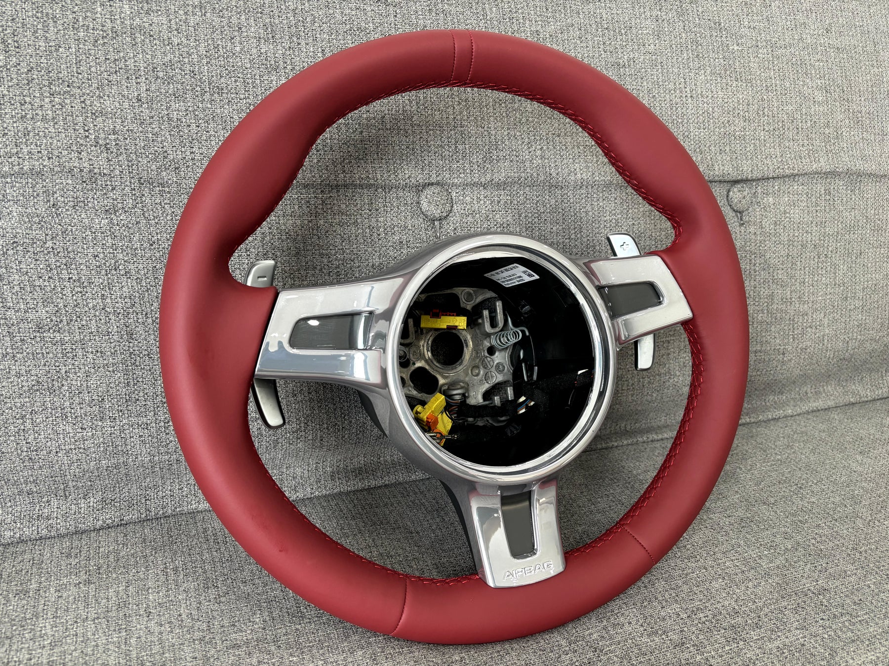 Porsche 911 997 991 Turbo GT 981 987 Panamera Cayenne Sport Steering Wheel Red