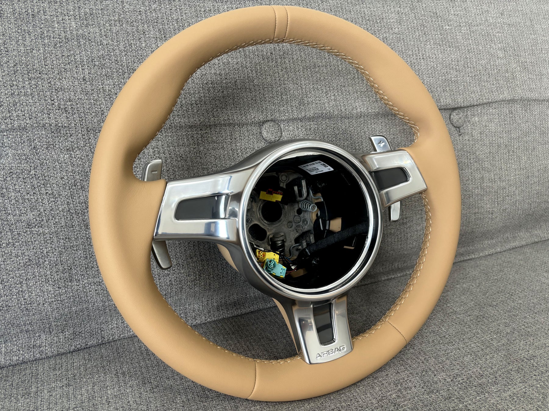 Porsche 911 997 991 Turbo GT 981 987 Panamera Cayenne Sport Steering Wheel Beige