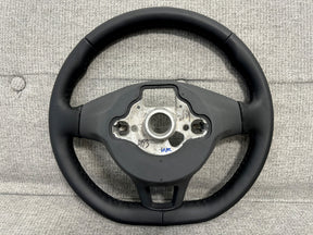 VW GOLF MK7 TRANSPORTER T6 MULITVAN AMAROK PASSAT BLACK LEATHER STEERING WHEEL