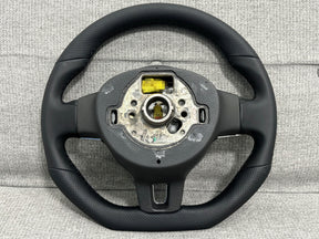 VW GOLF MK4 GTI GTD PASSAT B5 BORA Leather Flat Bottom Steering Wheel Manual
