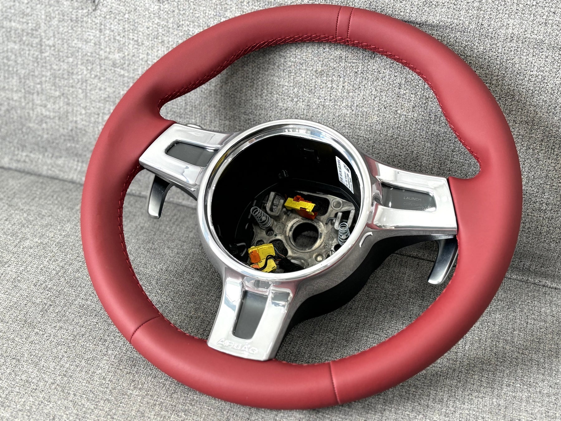Porsche 911 997 991 Turbo GT 981 987 Panamera Cayenne Sport Steering Wheel Red