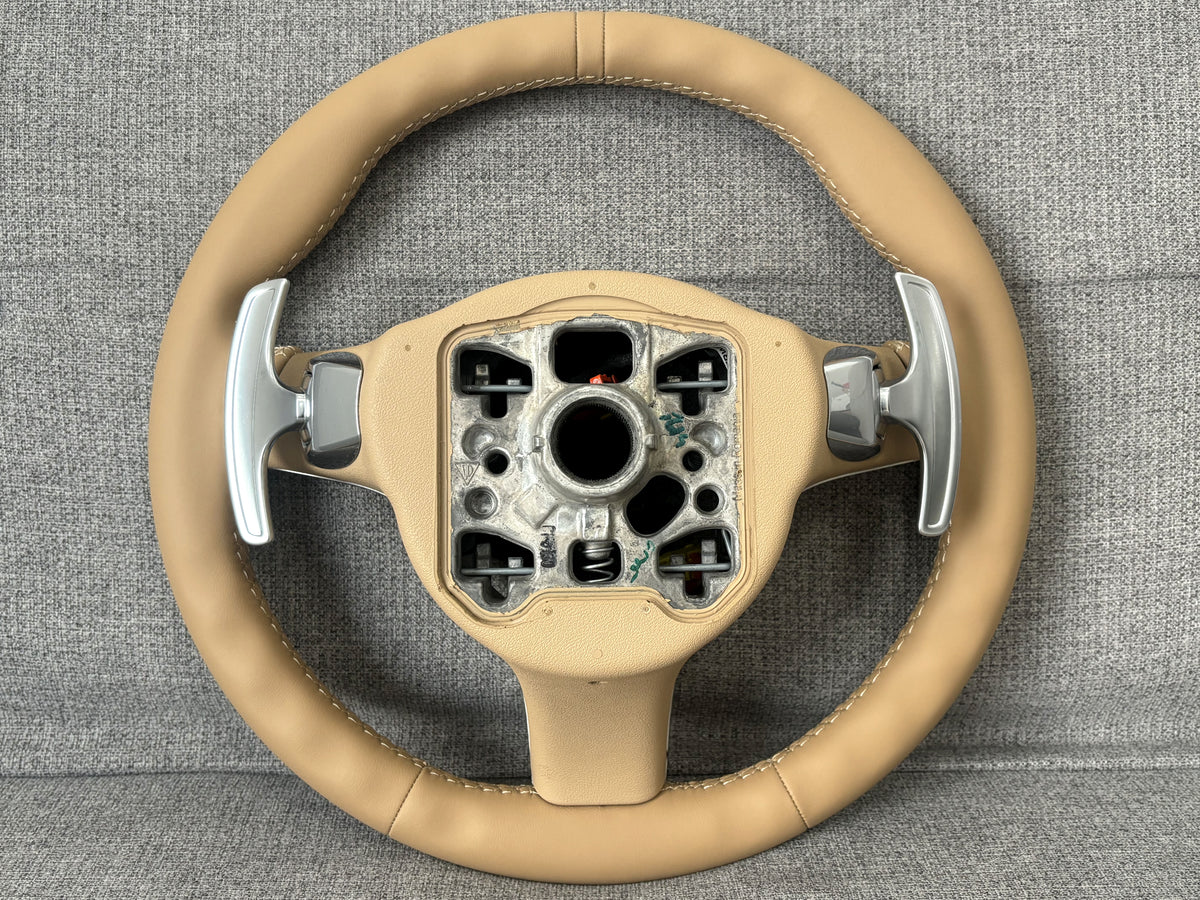 Porsche 911 997 991 Turbo GT 981 987 Panamera Cayenne Sport Steering Wheel Beige