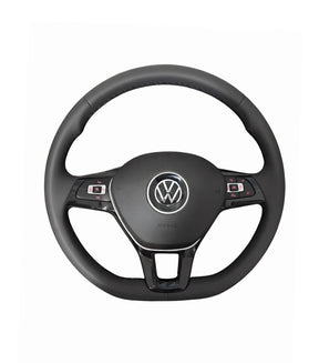 VW Transporter T5.1 T6 Caddy Jetta Passat Leather Flat Bottom Steering Wheel