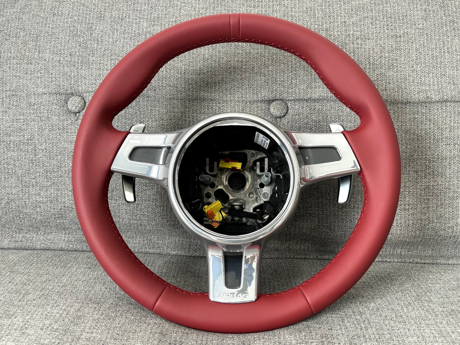 Porsche 911 997 991 Turbo GT 981 987 Panamera Cayenne Sport Steering Wheel Red