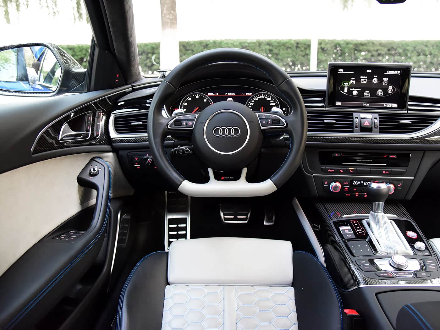 Audi A4 RS4 A5 RS5 A6 RS6 A7 RS7 SQ5 Q7 Steering Wheel Airbag Leather