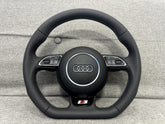 Audi A4 S4 A5 8W A6 A7 A8 Q5 Q7 8R S-Line Flat Bottom Steering Wheel With Paddle