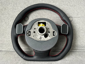 Audi RS4 B8 B8.5 Flat Bottom Perforated Leather Steering Wheel With Paddle A4 S4