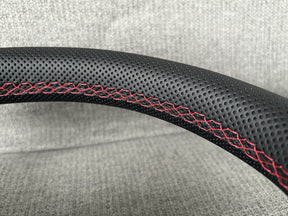 Audi RS4 B8 B8.5 Flat Bottom Perforated Leather Steering Wheel With Paddle A4 S4