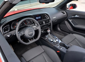 Audi RS4 B8 B8.5 Flat Bottom Perforated Leather Steering Wheel With Paddle A4 S4