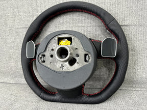Audi RS5 8T 8F Flat Bottom Perforated Leather Steering Wheel With Paddles A5 S5