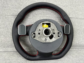 Audi RS5 8T 8F Flat Bottom Perforated Leather Steering Wheel With Paddles A5 S5