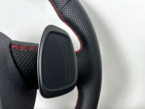 Audi RS6 RS7 C7 4G Flat Bottom Perforated Steering Wheel Leather With DSG Paddle