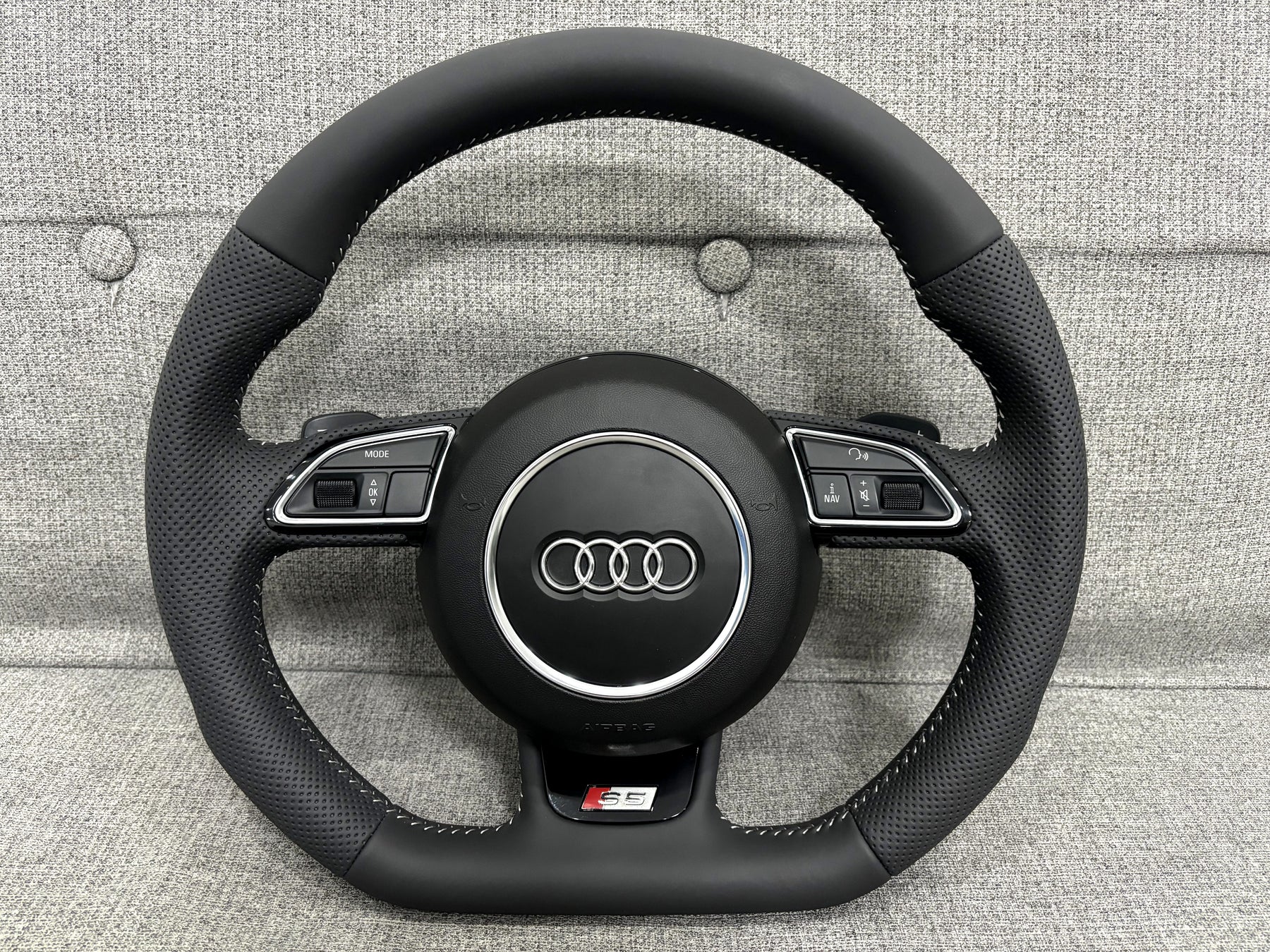 Audi S5 Flat Bottom S-Line Multifunction Steering Wheel With Paddles S5 A5 8T 8F
