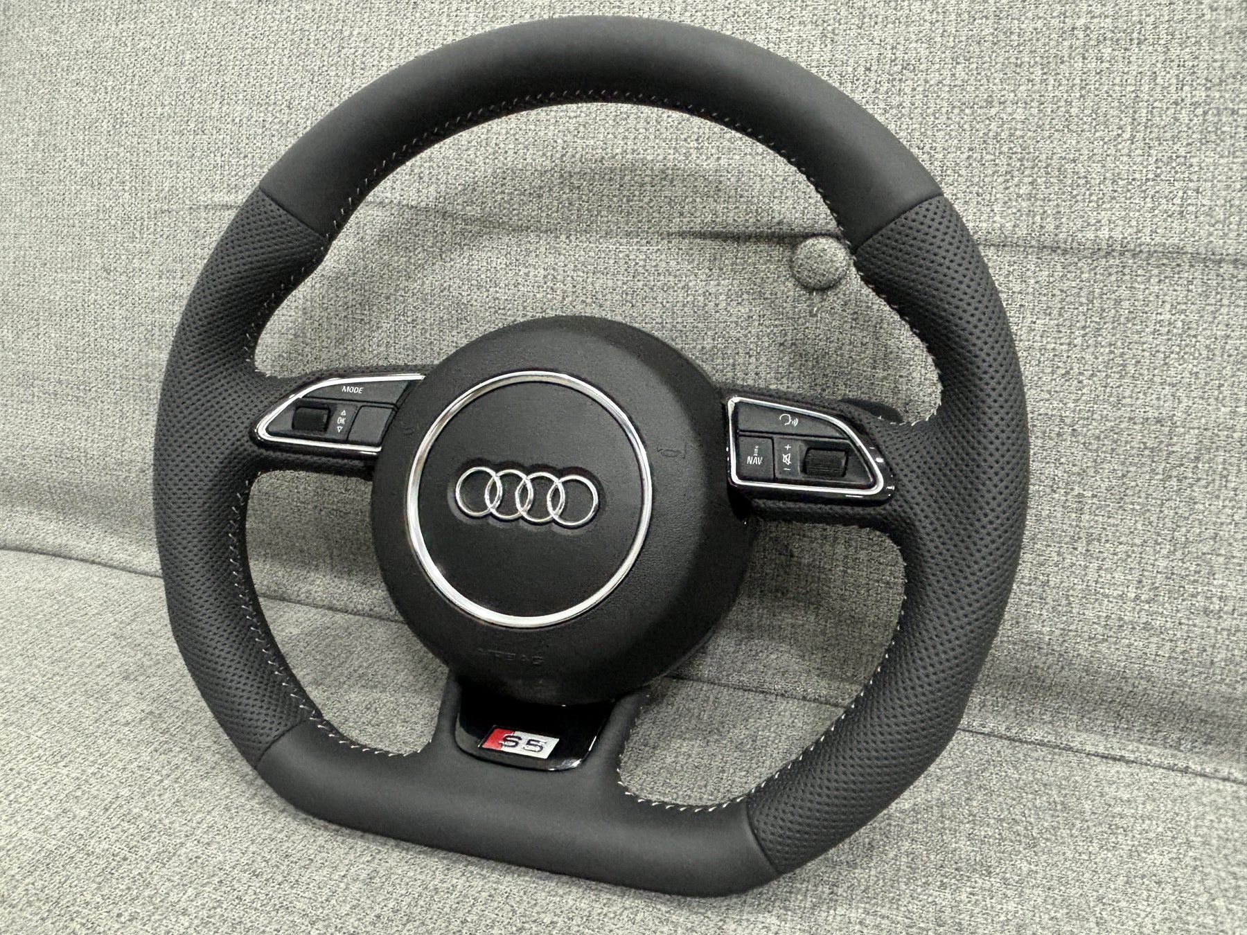 Audi S5 Flat Bottom S-Line Multifunction Steering Wheel With Paddles S5 A5 8T 8F