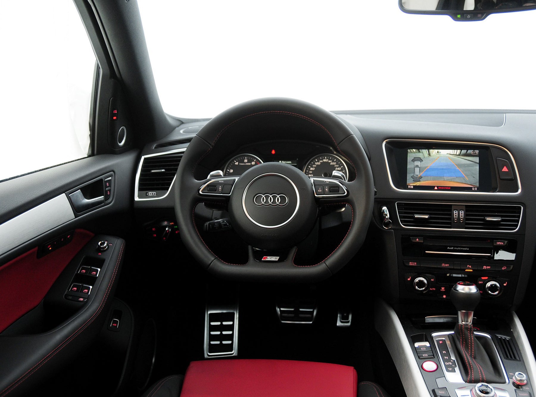 Audi SQ5 Leather Flat Bottom S Line Steering Wheel With DSG Paddles Q5 SQ5