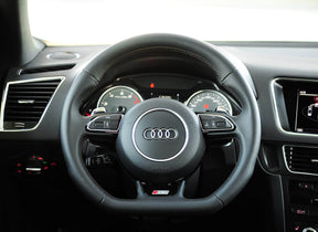 Audi SQ5 Leather Flat Bottom S Line Steering Wheel With DSG Paddles Q5 SQ5