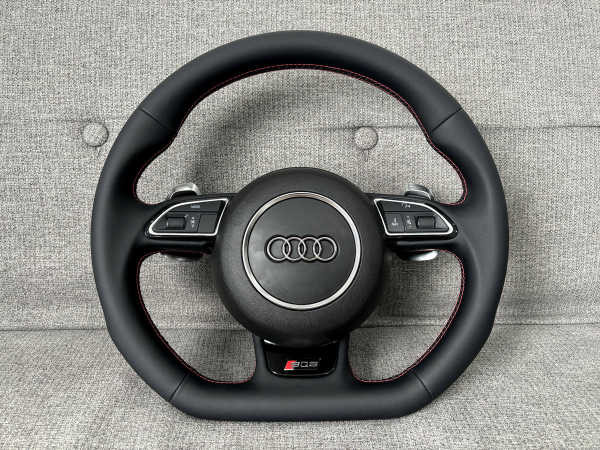 Audi SQ5 Leather Flat Bottom S Line Steering Wheel With DSG Paddles Q5 SQ5