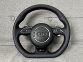 Audi SQ5 Leather Flat Bottom S Line Steering Wheel With DSG Paddles Q5 SQ5