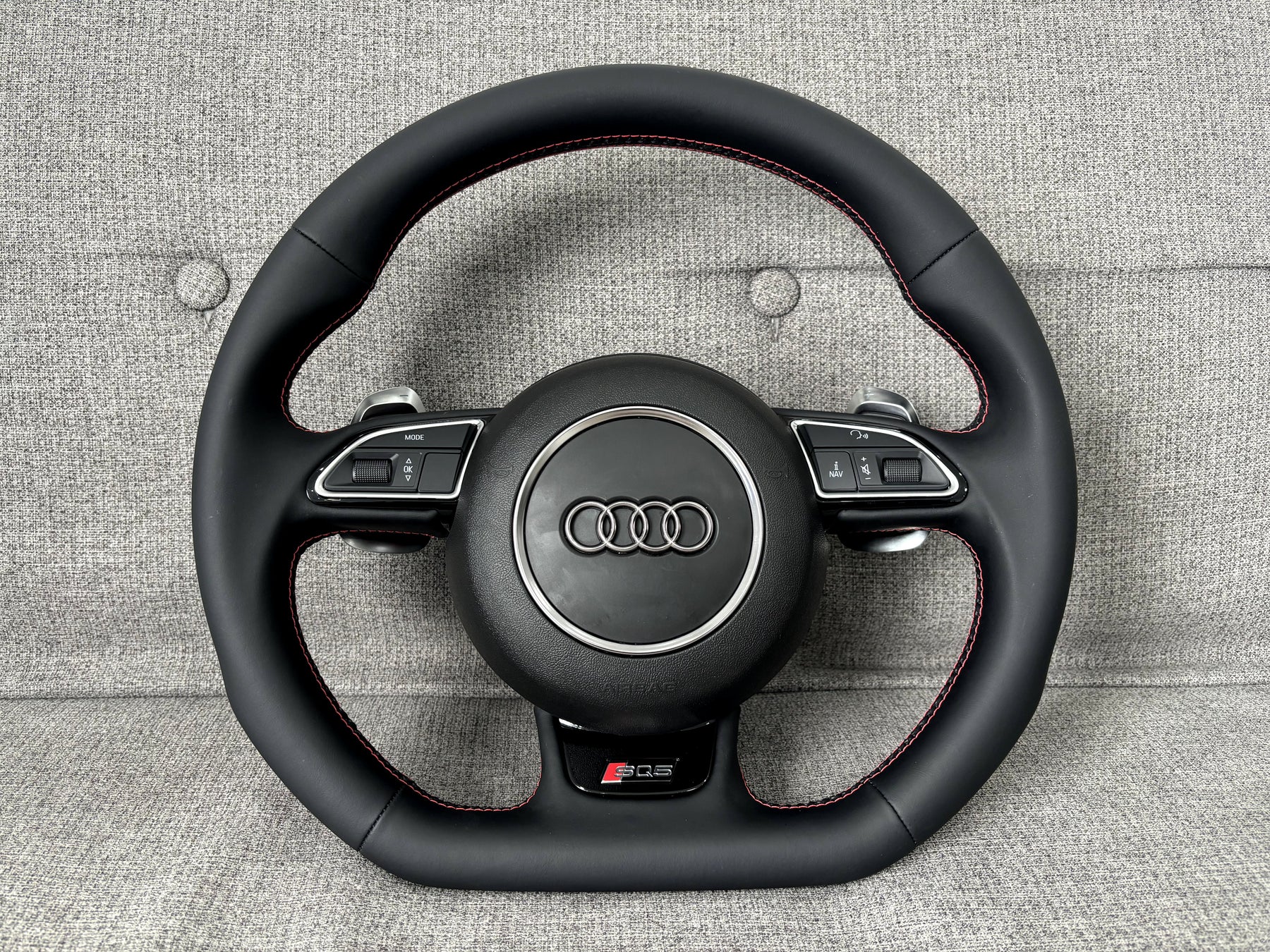 Audi SQ5 Leather Flat Bottom S Line Steering Wheel With DSG Paddles Q5 SQ5