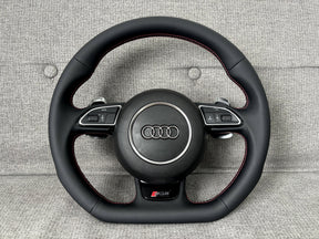Audi SQ5 Leather Flat Bottom S Line Steering Wheel With DSG Paddles Q5 SQ5