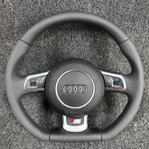 Audi TT A3 S3 RS R8 A4 S4 A5 S5 A6 S6 A8 Q5 Q7 S-Line Flat Bottom steering wheel