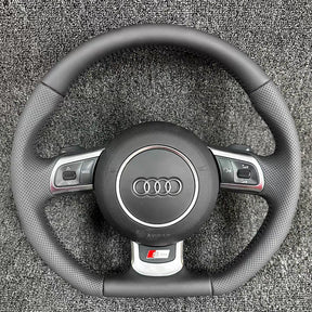 Audi TT A3 S3 RS R8 A4 S4 A5 S5 A6 S6 A8 Q5 Q7 S-Line Flat Bottom steering wheel