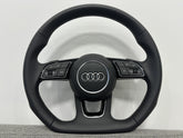 Audi S4 A4 B9 A5 S5 F5 Q5 SQ5 Leather Flat Bottom S Line Steering Wheel Genuine