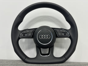 Audi S4 A4 B9 A5 S5 F5 Q5 SQ5 Leather Flat Bottom S Line Steering Wheel Genuine