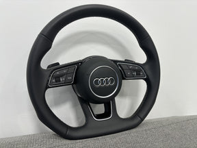 Audi S4 A4 B9 A5 S5 F5 Q5 SQ5 Leather Flat Bottom S Line Steering Wheel Genuine