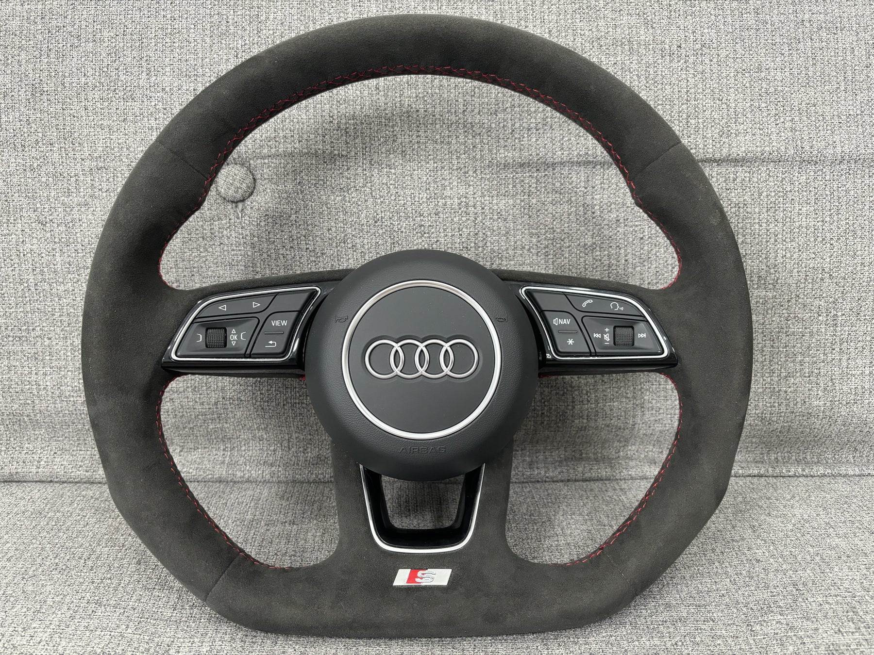 Audi S4 A4 B9 RS4 A5 S5 RS5 F5 Alcantara S-Line Steering Wheel Manual Original