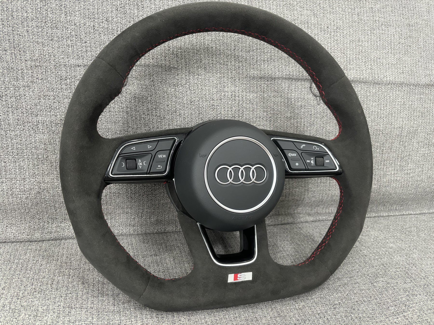Audi S4 A4 B9 RS4 A5 S5 RS5 F5 Alcantara S-Line Steering Wheel Manual Original